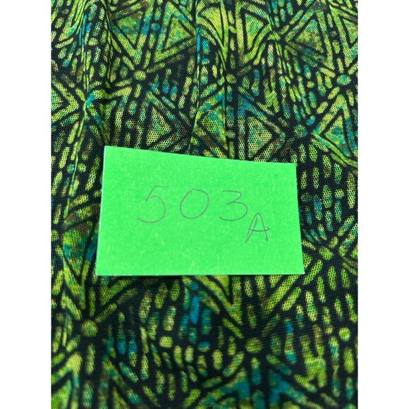 Rafaella Womens Sleeveless Green Black Geometric Print Boho Tank Top S - Picture 9 of 10